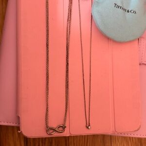 Tiffany & Co. Silver Necklace with Blue Pouch